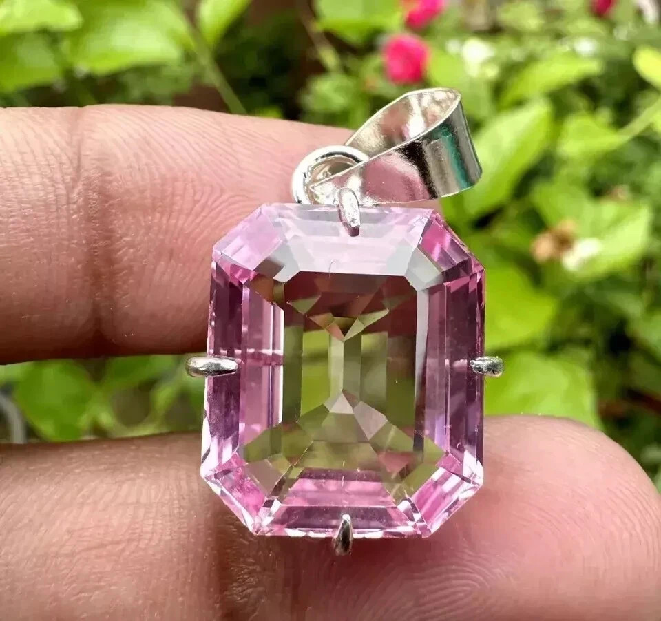 27.17 CT Natural Agl Certified Emerald Cut Padparadscha Sapphire 925 Silver