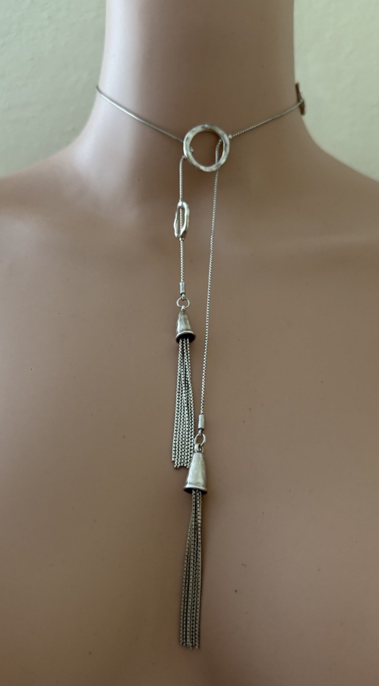 Vintage “G & H” Grace & Heart Sterling Silver Necklace