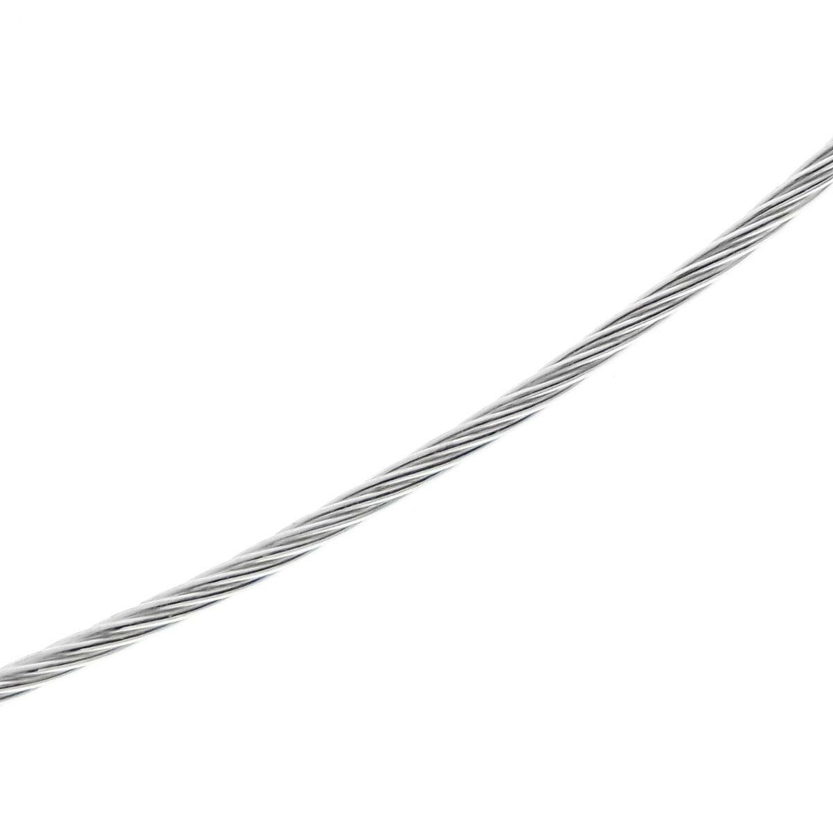 1.1MM 925 STERLING SILVER FLEXIBLE CABLE WIRE COLLAR NECKLACE choker