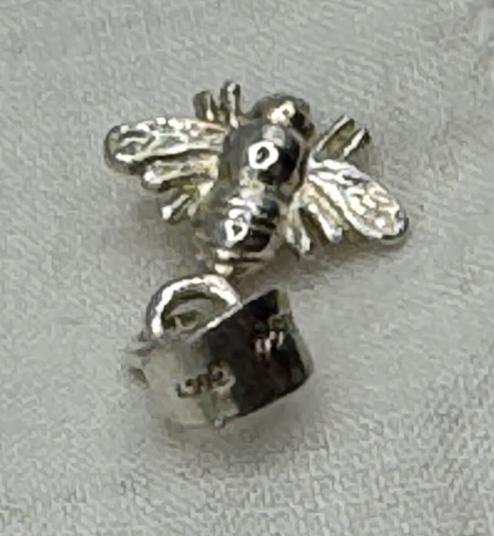 Gorgeous Sterling Silver Small Bumblebee Pendant For Adult & Child Marked
