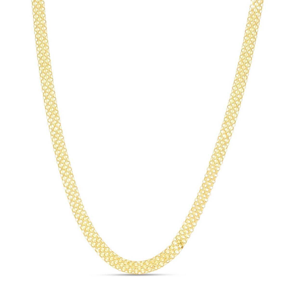 14k 16″ Yellow Gold 4.7mm Bismark Link Chain Necklace 3.5 Grams