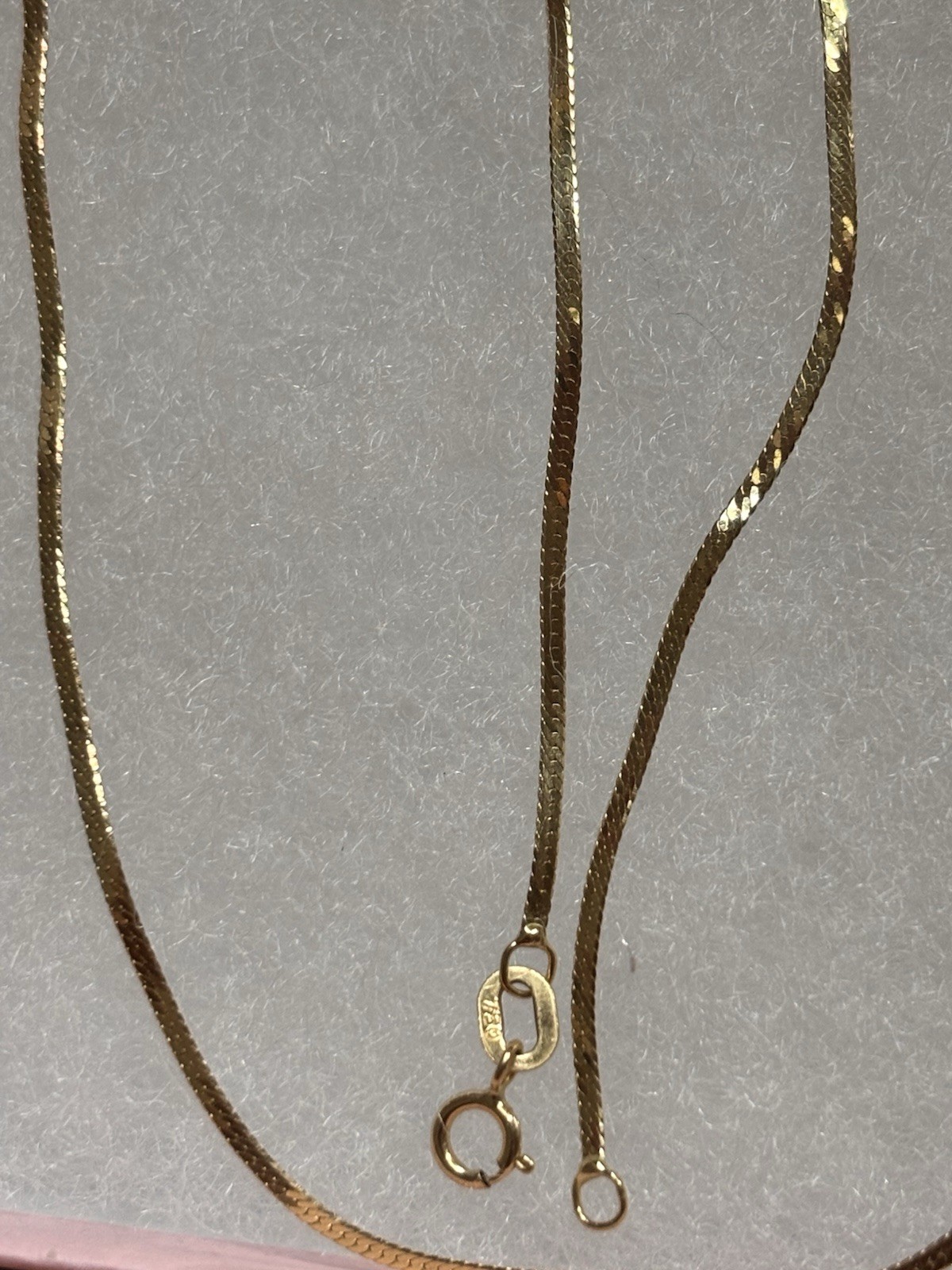 18k Gold Necklace 16inches