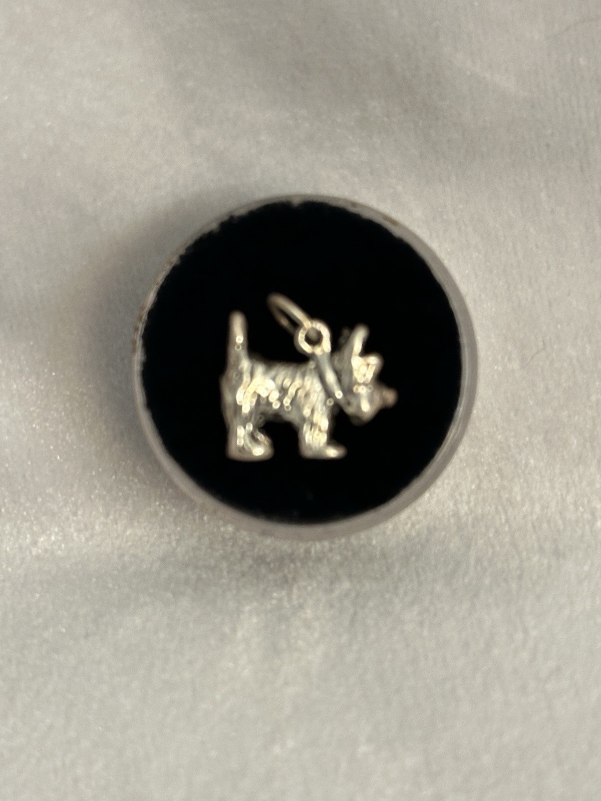 Sterling Silver 925 Dog Charm Pendant, No Stone, Silver Tone