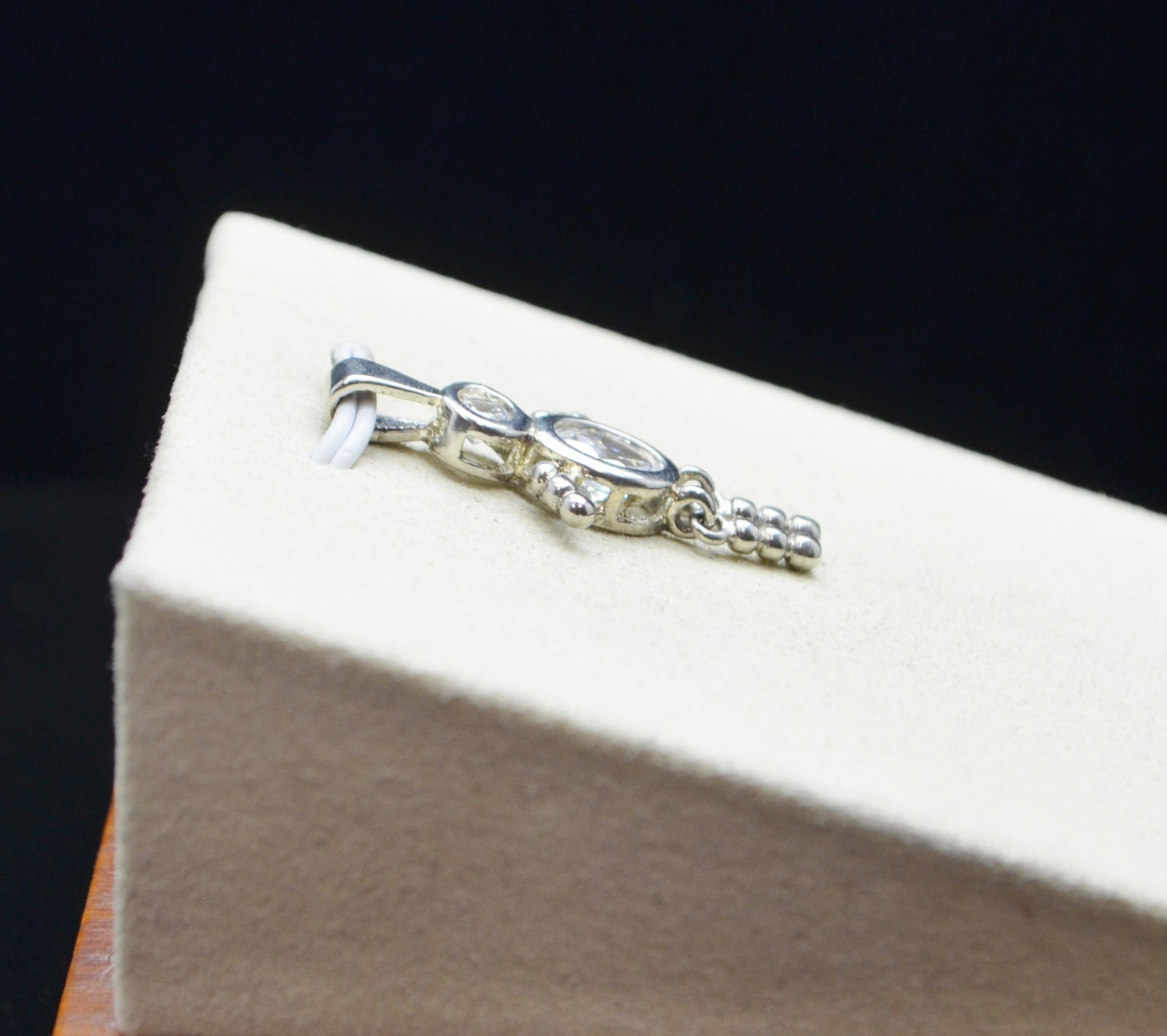 Sterling Silver Clear Gems Person Pendant / Charm #FMH150