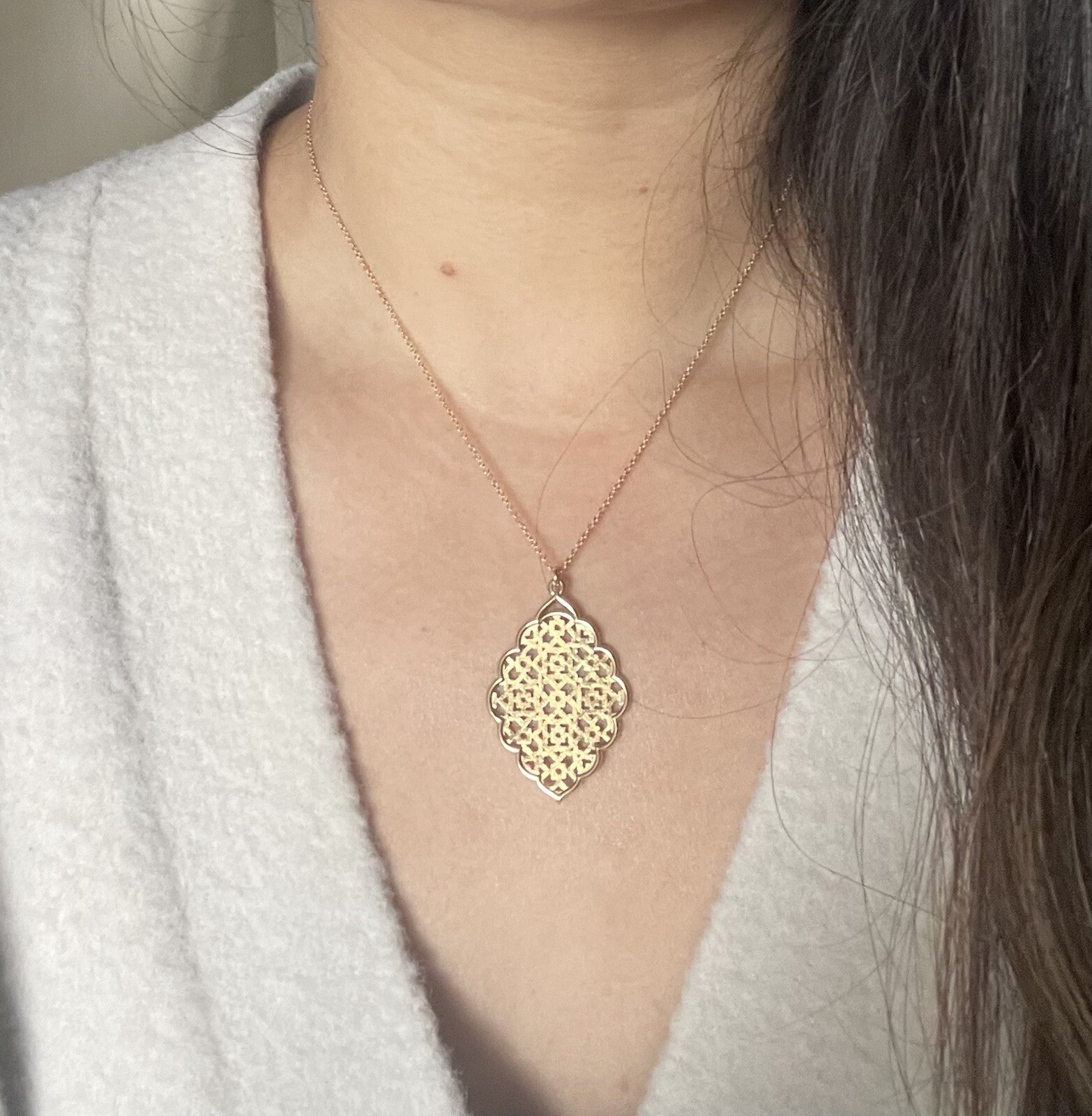 Rare Tiffany Co 18k Yellow Gold Paloma Picasso MARRAKESH Necklace Pendant -Large