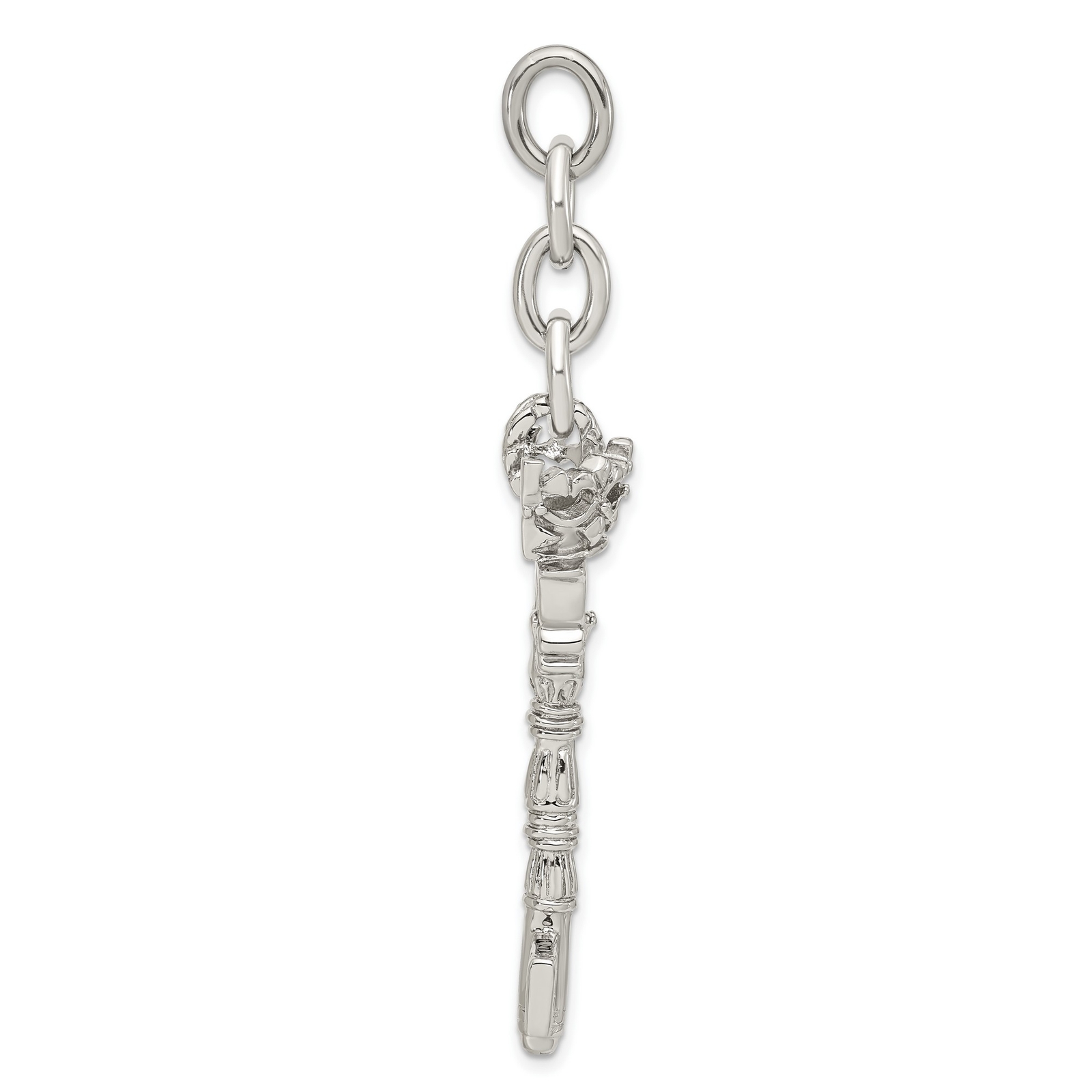 Stainless Steel Crown Key Interchangeable Charm Pendant