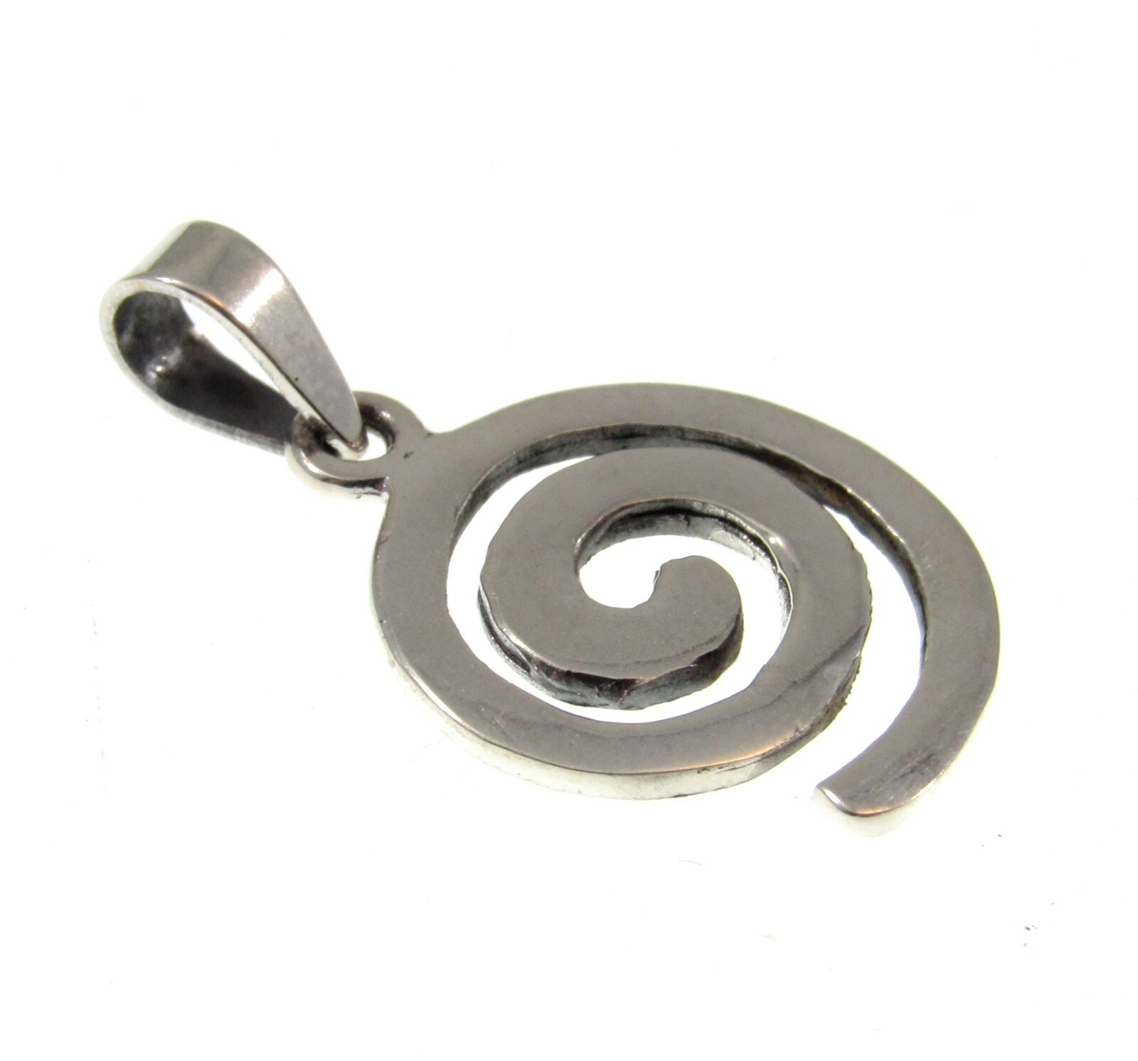 Solid 925 Sterling Silver Celtic Irish Gaelic Swirl/Spiral Knot Charm Pendant