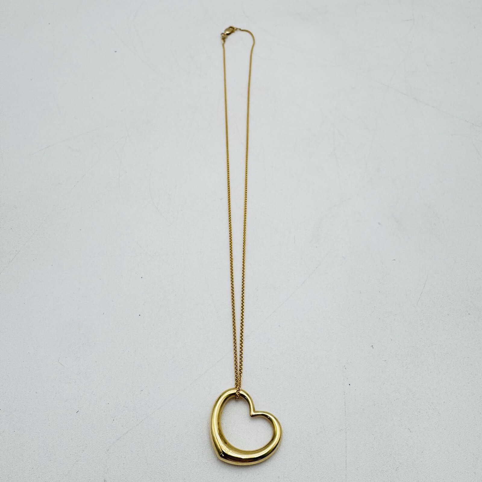 Milros Italian 14K Yellow Gold Heart Pendant Necklace 16” Long 3.4 grams