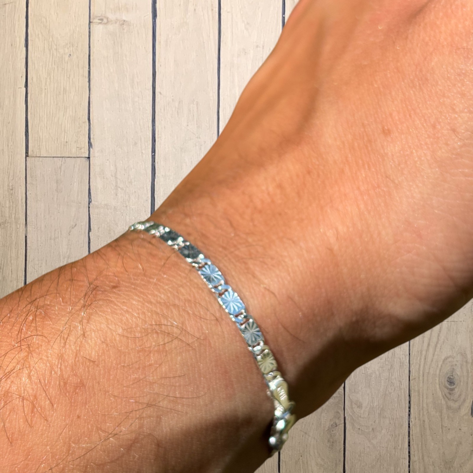 3mm Valentino Link Bracelet – Real Solid 925 Sterling Silver MADE IN ITALY