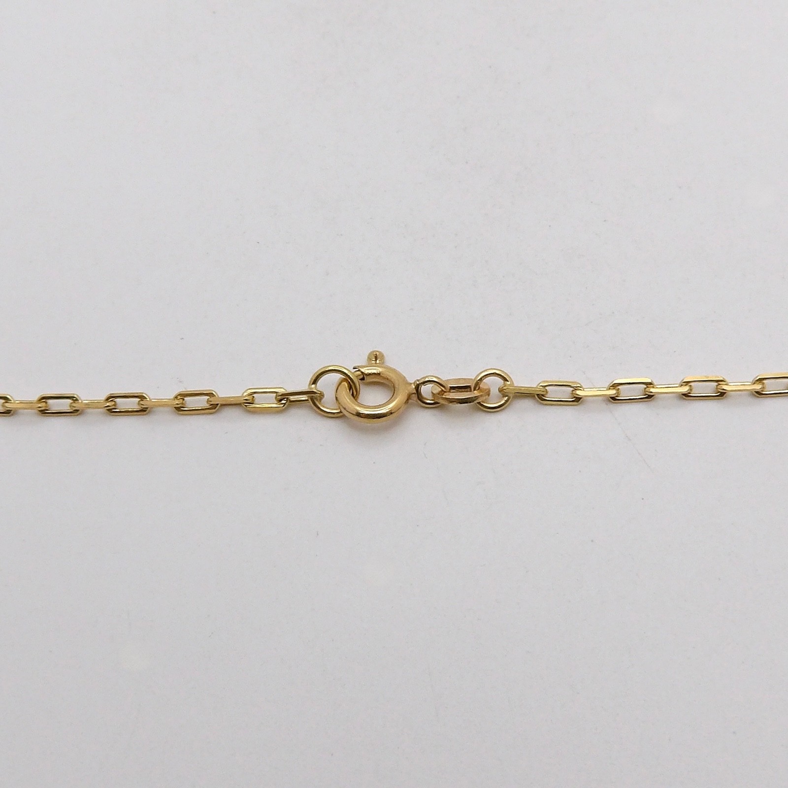 Solid 18k Gold Paper Clip Oval Cable Link Chain Necklace 36in 2mm Italy