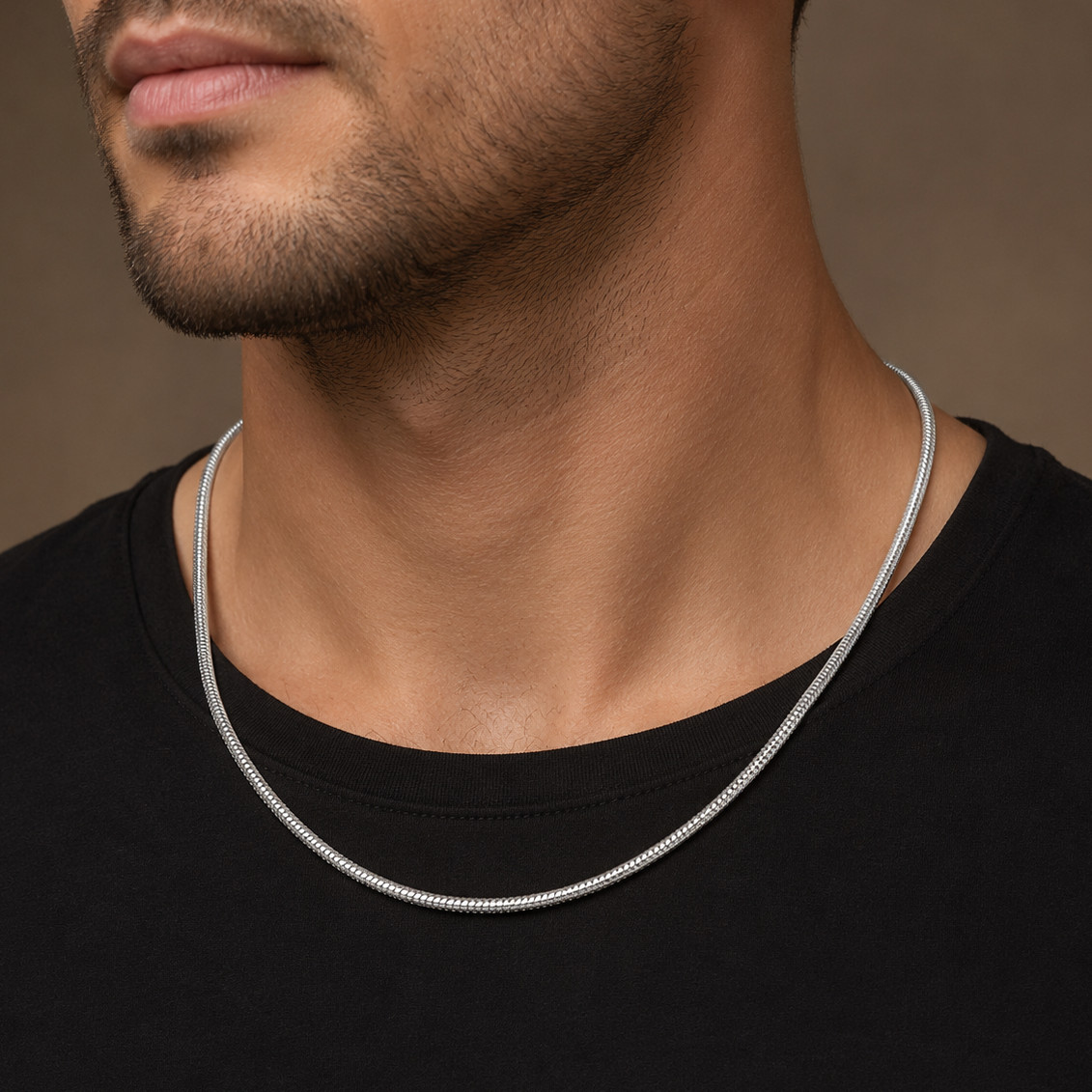 925 Sterling Silver Snake Chain Necklace – 2.6mm
