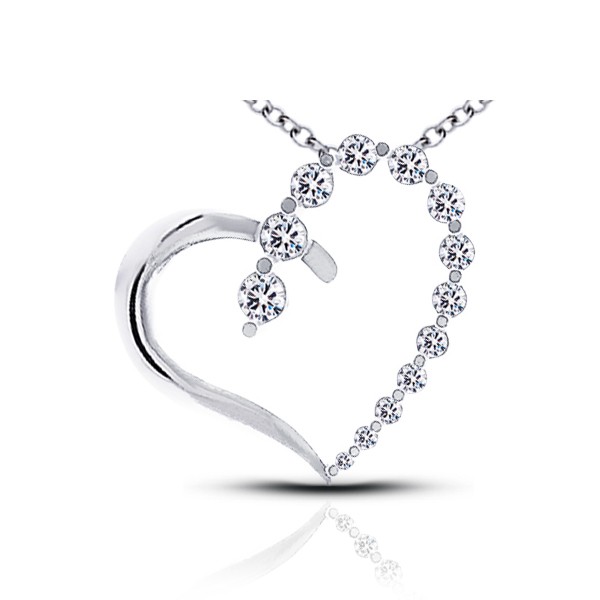 0.63ctw E/VS2 Round Cut Natural Certified Diamonds White Gold Pendant + Chain