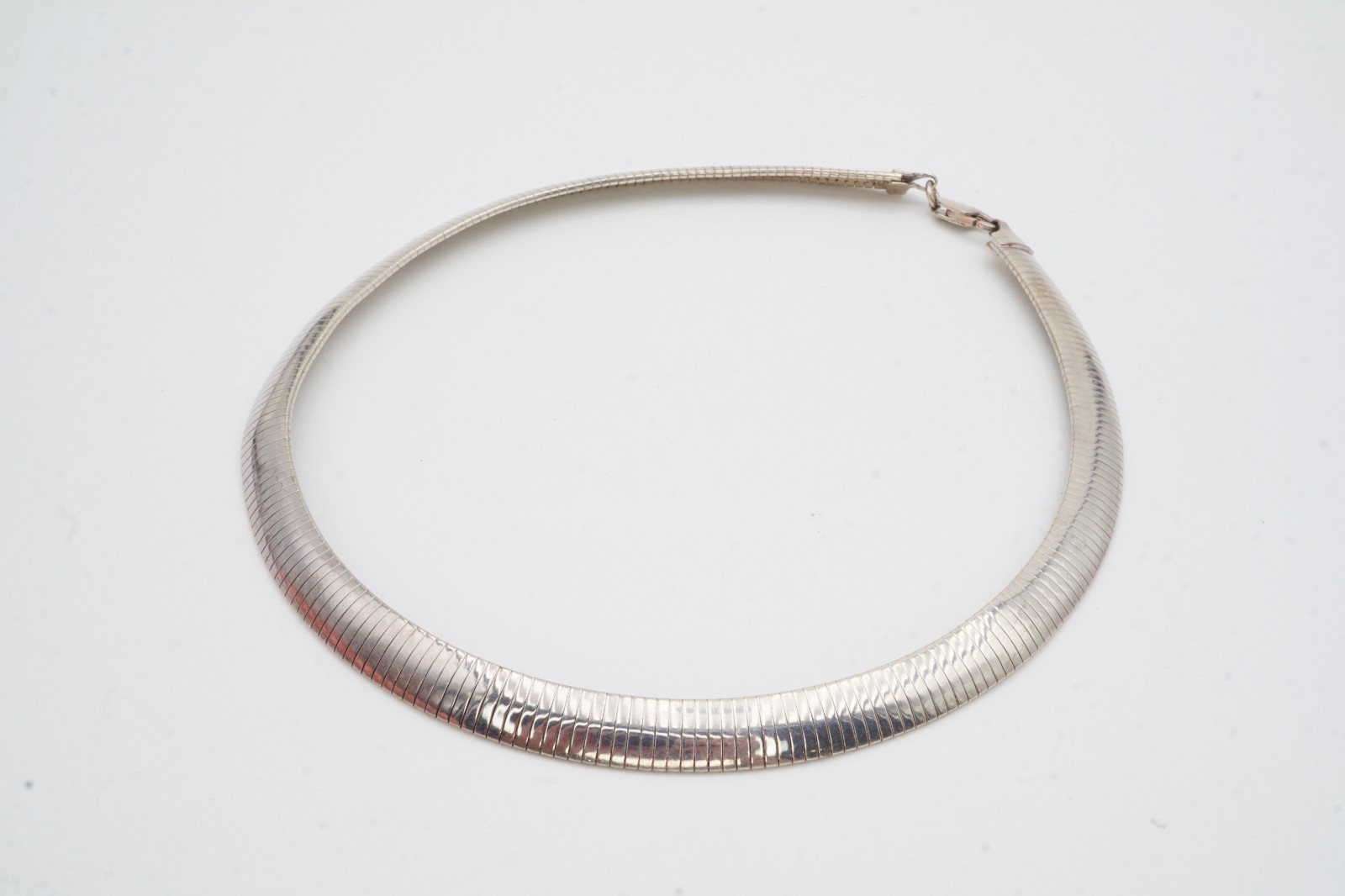 Milor Sterling Silver 925 Omega Necklace 18″ 10mm