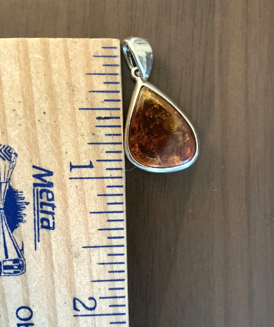 TWO PENDANTS: ONE AMBER STERLING and ONE CULTURED PEARL SILVER METAL MOTHERS DAY