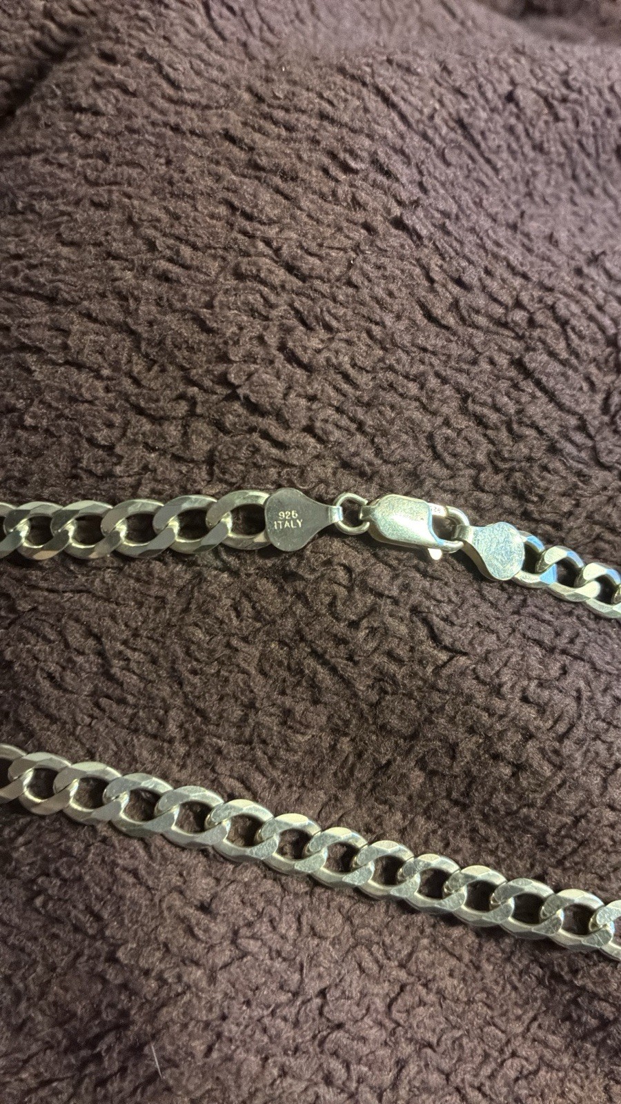 925 Italy 5.5mm Curb Link Chain 22 Inch Necklace Sterling Silver