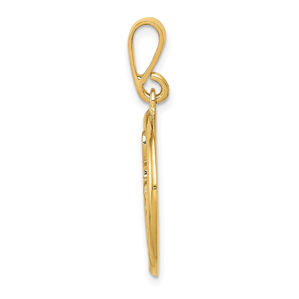 Real 10kt Yellow Gold Gold Polished Musical Notes Pendant
