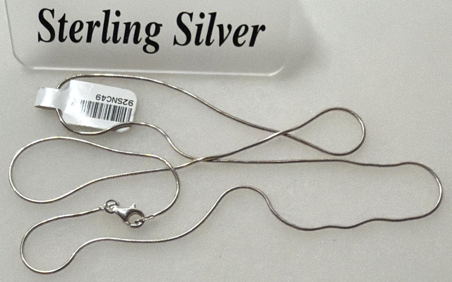 925 Sterling Silver Solid Snake Italy Chain 4.95grams 1.1mm 22” Necklace NWT