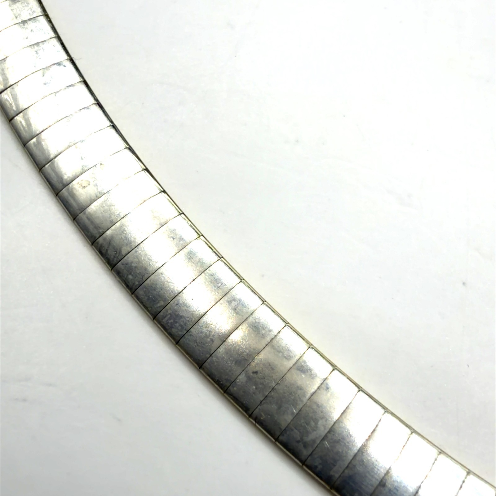 10K Gold Filled and Sterling 6mm Omega Reversible Necklace Made in Peru 17” 16 g