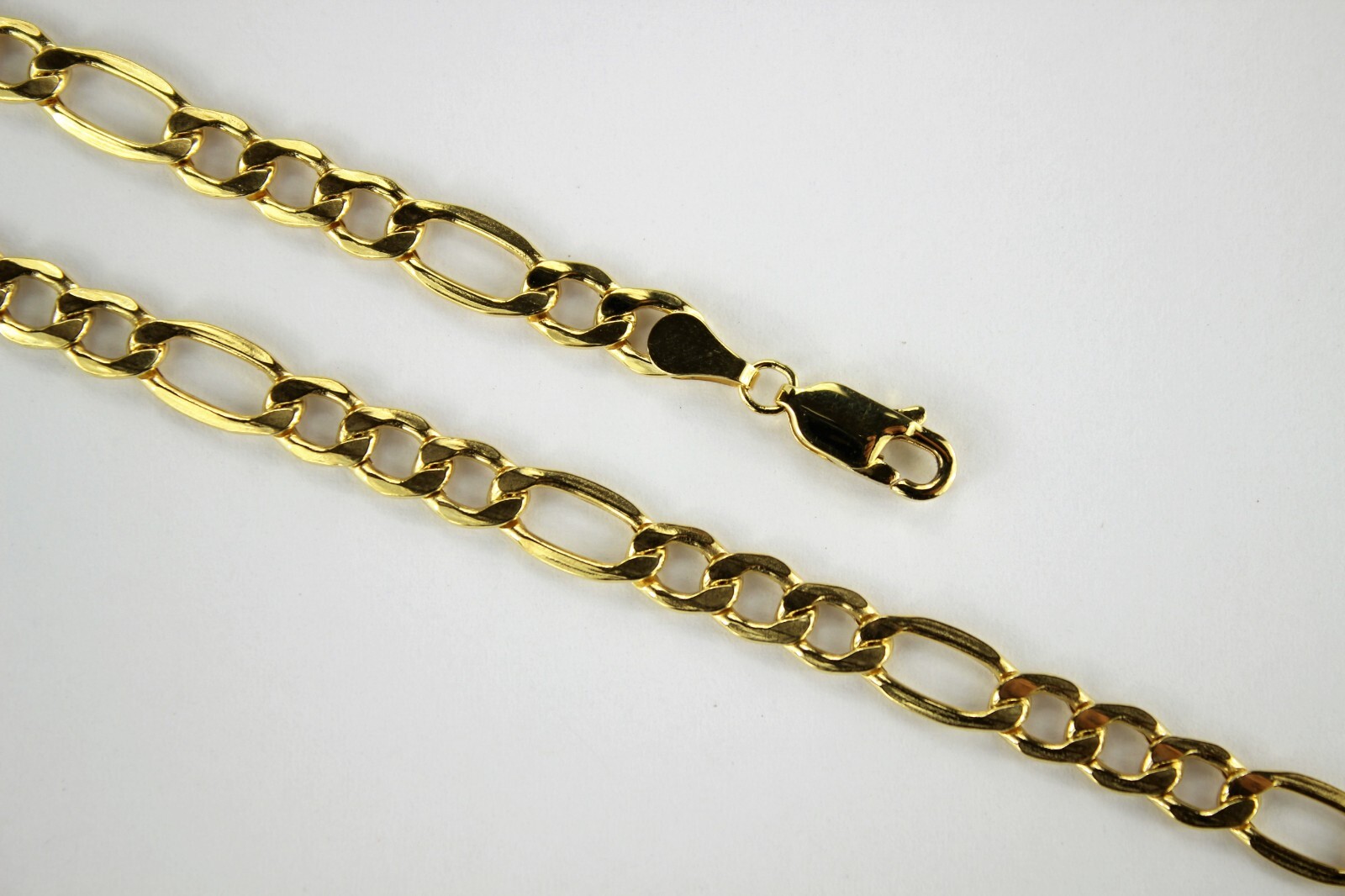 10k Yellow Gold 2mm-5.5mm Figaro Link Chain Necklace Bracelet 7″-30″ Hollow