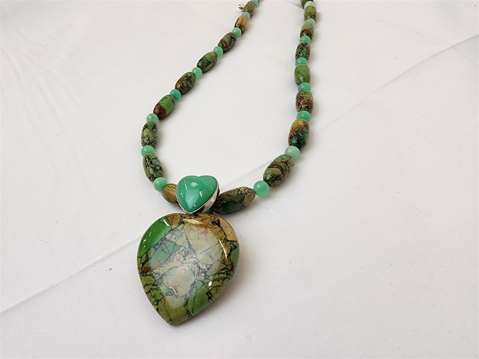 Jay King DRT Mine Finds Sterling 925 Turquoise Heart Pendant Necklace
