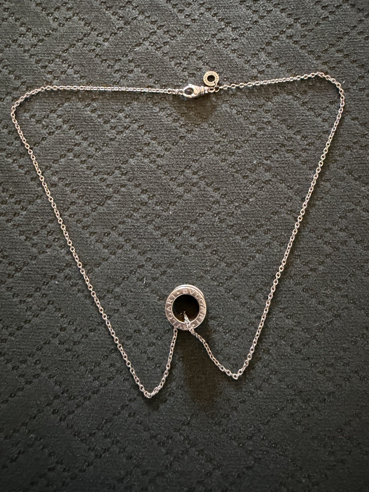 BVLGARI 17” 18K White Gold B.zero1 Pendant Necklace 11.3grams