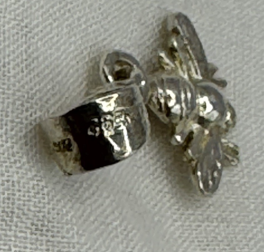 Gorgeous Sterling Silver Small Bumblebee Pendant For Adult & Child Marked