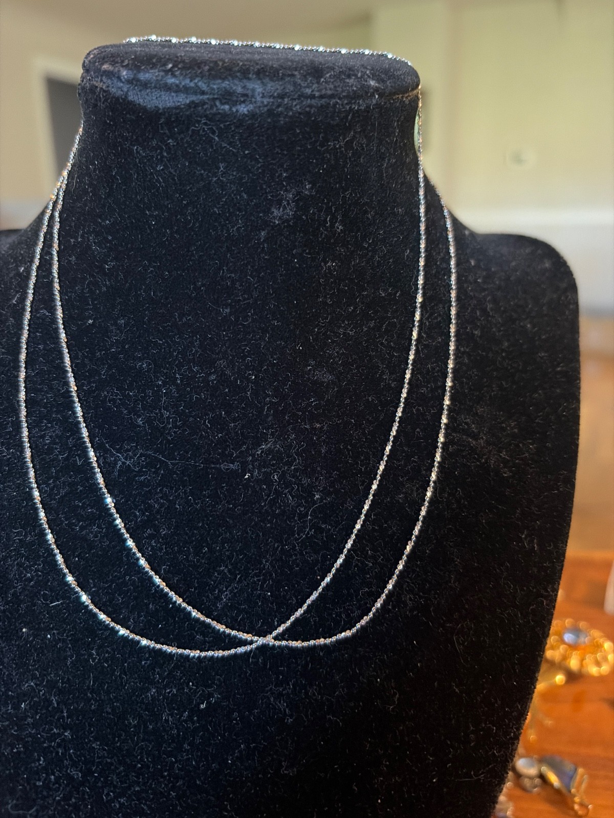 30″ Sterling Silver Delicate Twist Link Chain Necklace ND Italy NOS #13