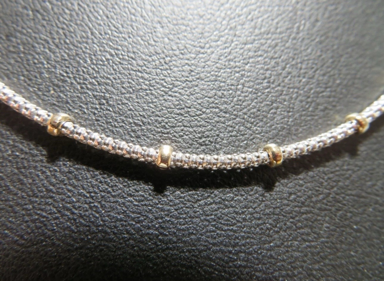 14K YELLOW & WHITE GOLD NECKLACE 19” LONG 2.77 MM THICK 7 grams NEW