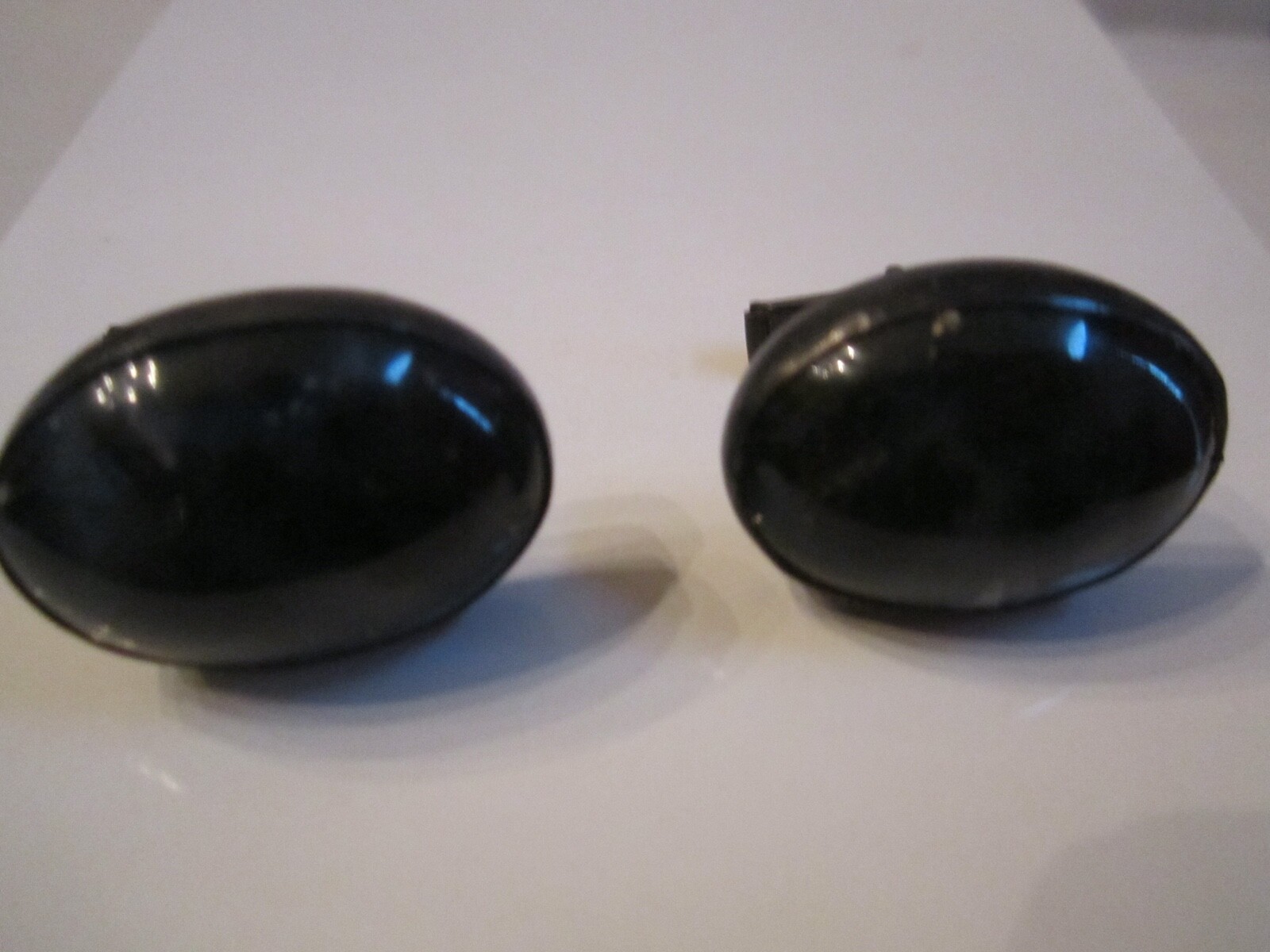VINTAGE STERLING SILVER CUFFLINKS WITH LARGE BLUISH PURPLE GEMSTONES – SC-9