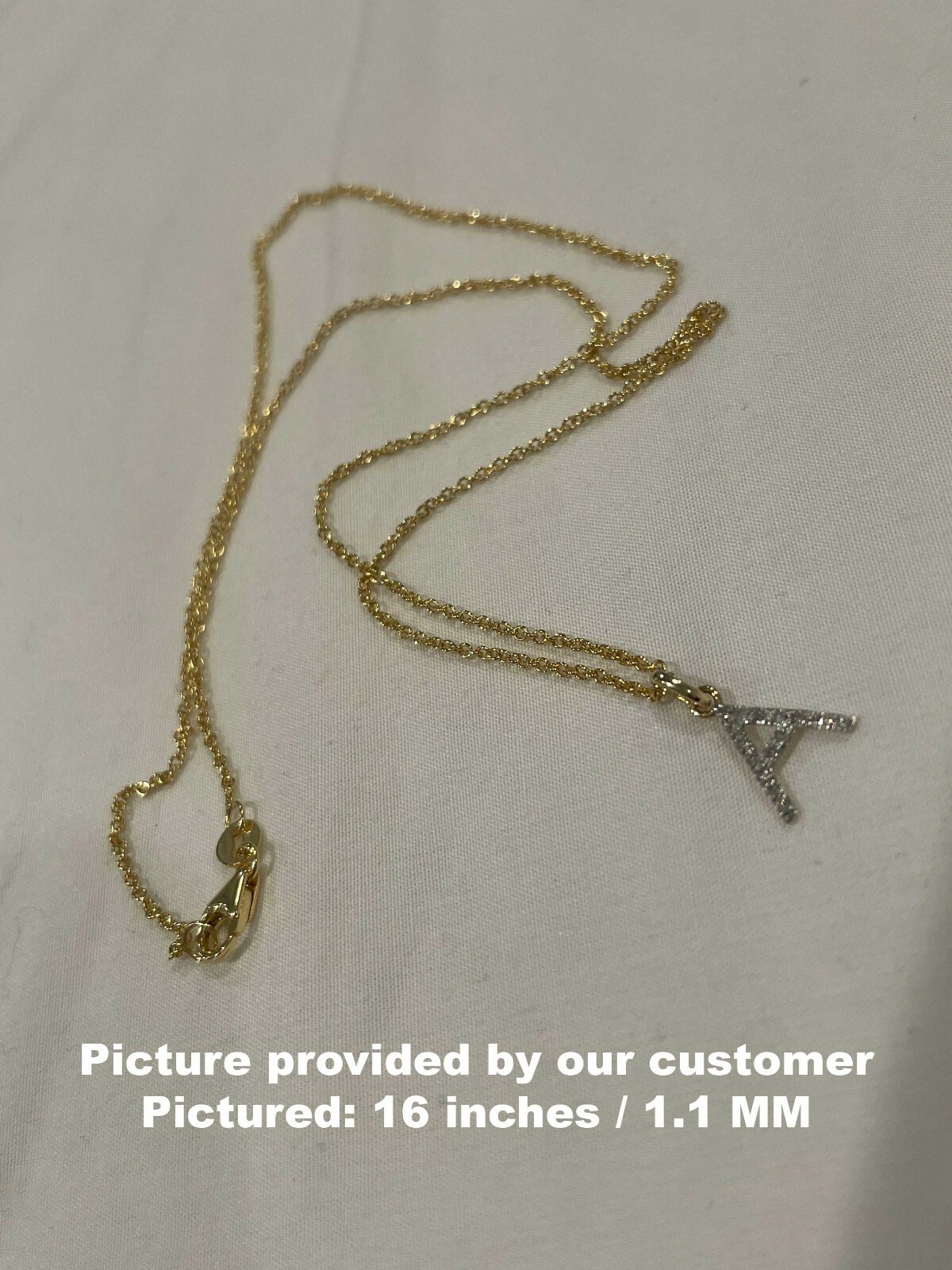 Solid 14K Gold Diamond Cut Cable Link Chain Necklace, 16″- 24″, 0.6mm – 1.1mm