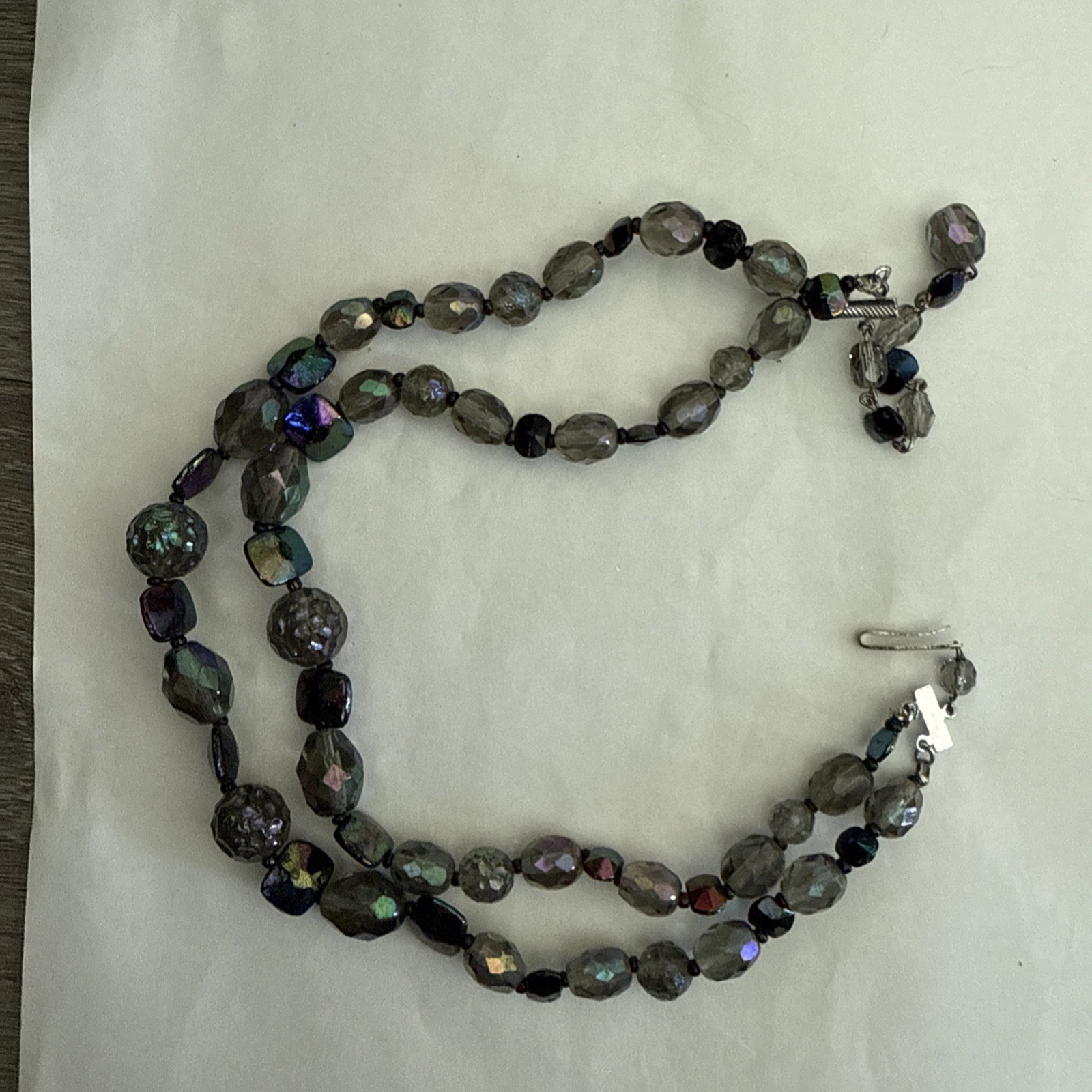 German Stamped Dark Blue Necklace