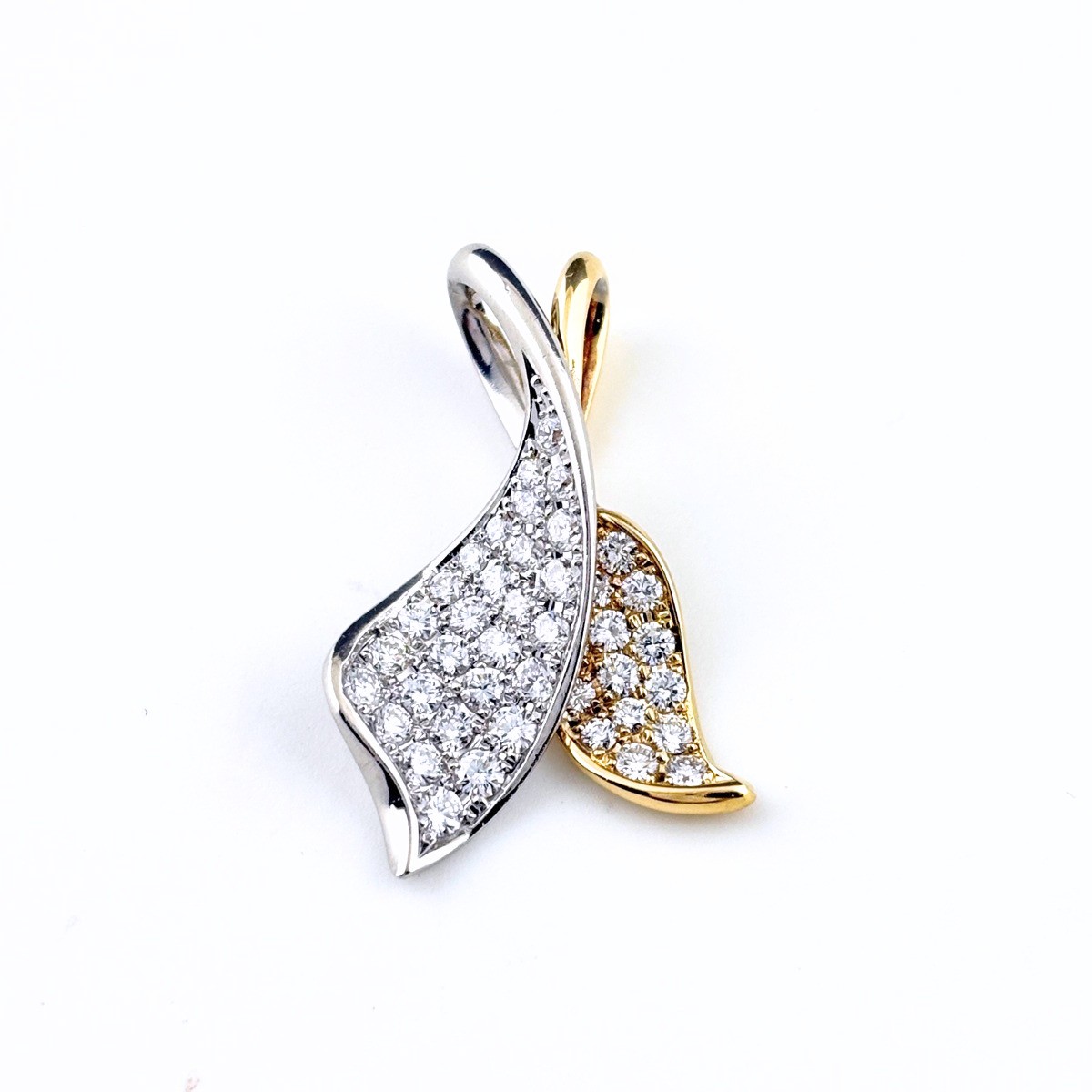 melee diamond Platinum YG YellowGold Pendant Head Pt900 18K diamond Women