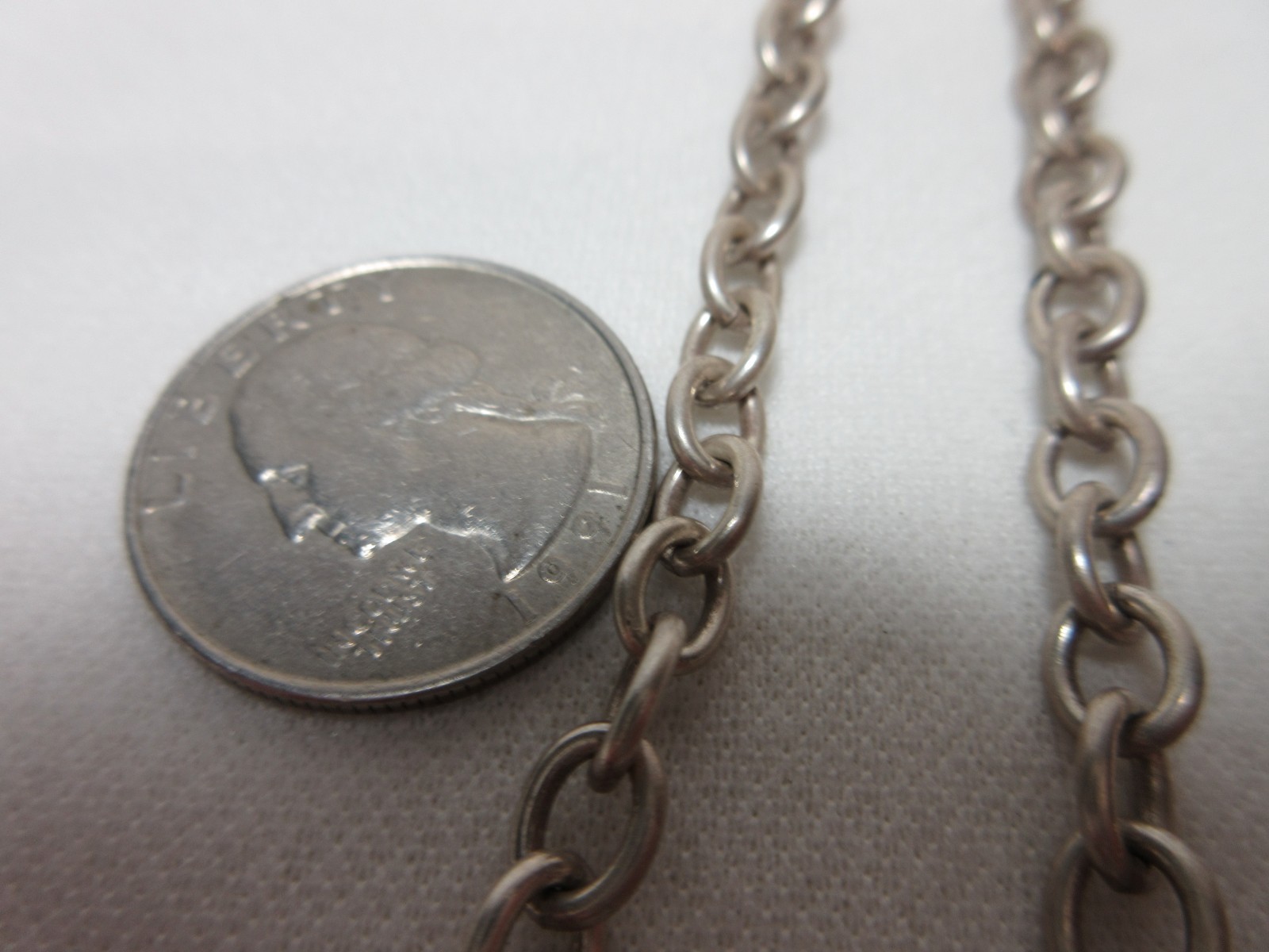VINTAGE STERLING NECKLACE CHAIN TOGGLE #68