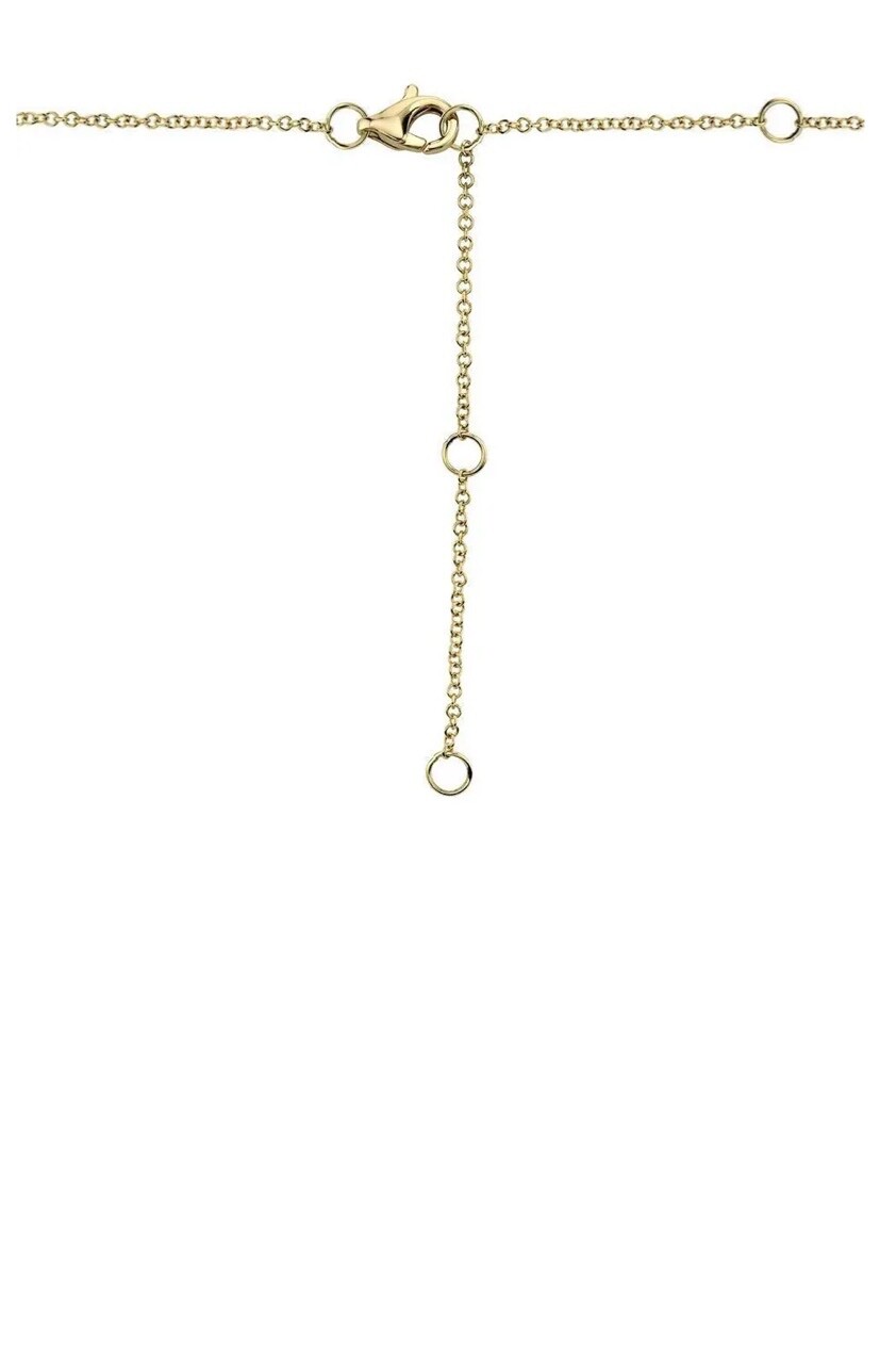 14K Yellow Gold Diamond Cross Necklace 0.17 CT Round Cut Natural Certified