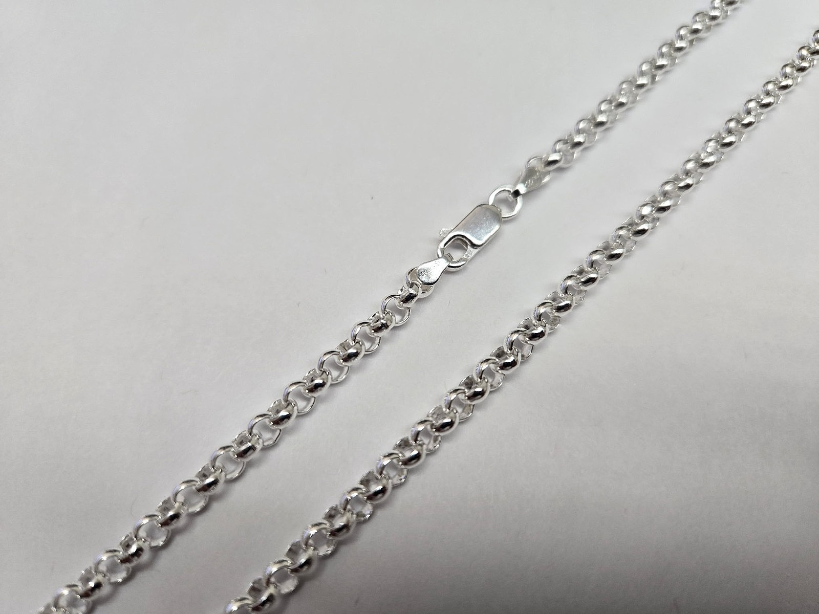 925 Sterling Silver Medium Thick Italian Rolo Chain Necklace 4mm 7″ to 30″