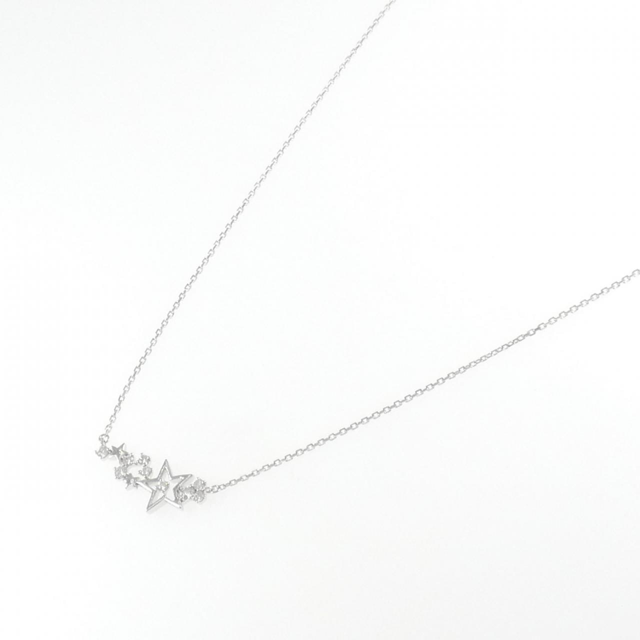 Authentic 750WG Star Diamond Necklace 0.17CT #230-000-573-2585