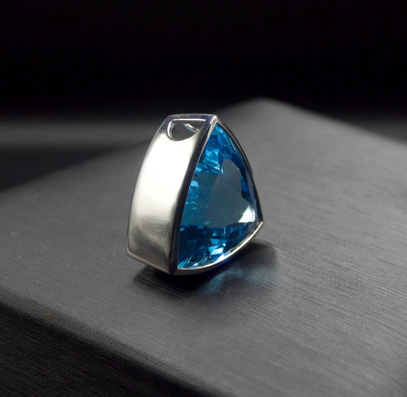 Swiss Blue Topaz Pendant Sterling Silver