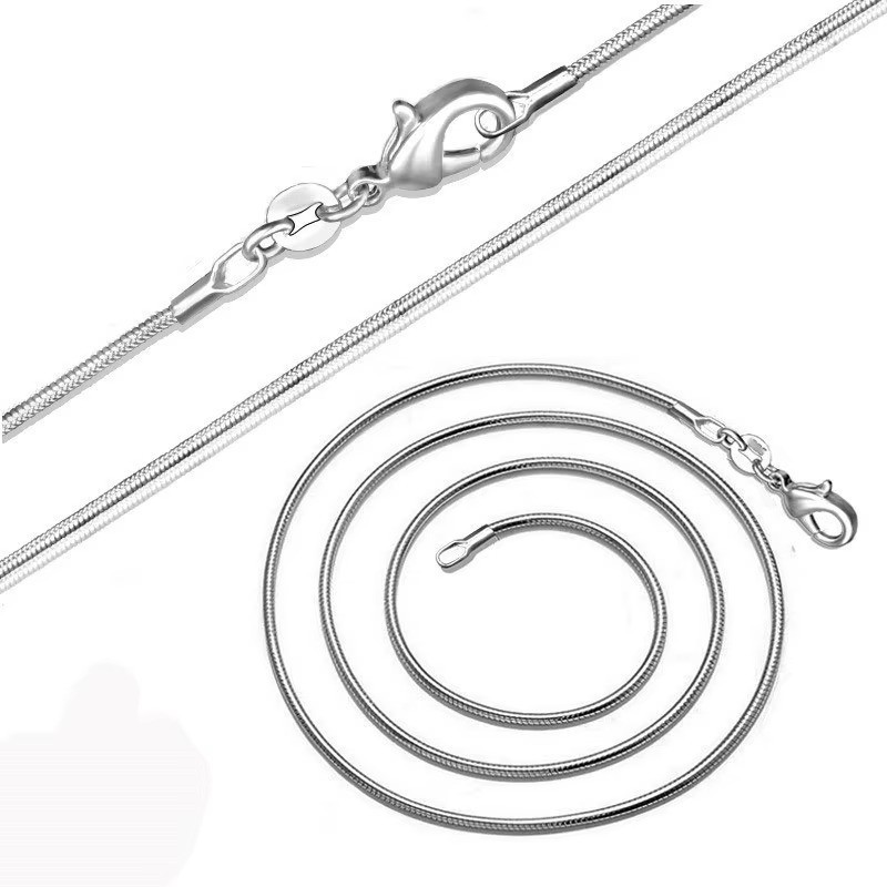 Men&Women’s 925 Sterling Silver Tarnish-Free Italian Snake Chain Necklace 16-24*