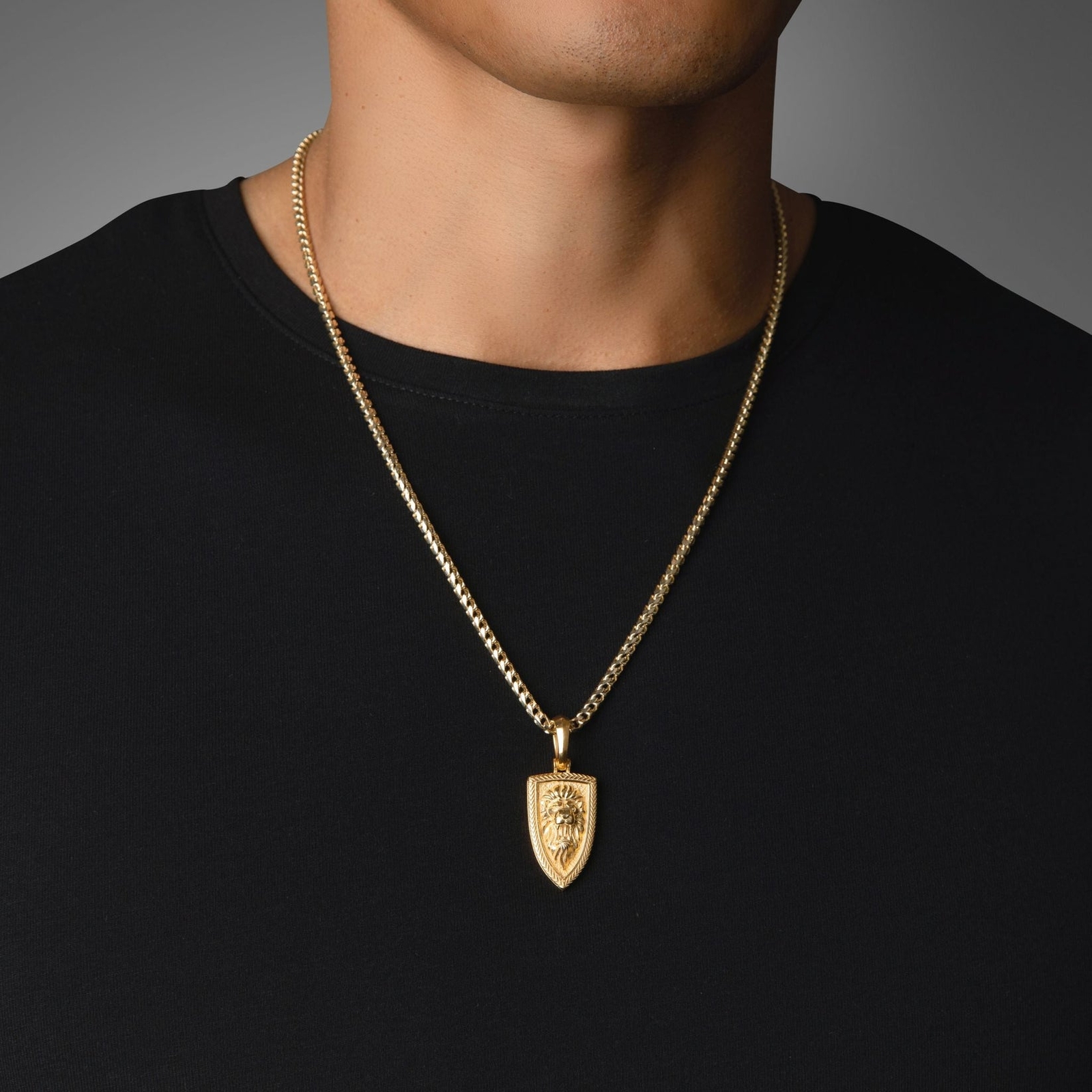 Empire, 14kt Solid Yellow Gold Lion Head Pendant For Men Birthday Gift For Him