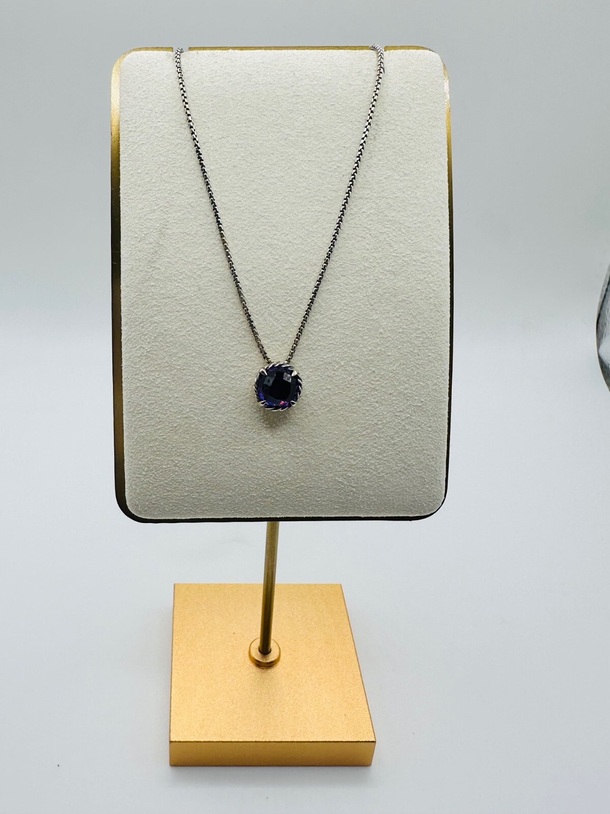 David Yurman Sterling Silver Chatelaine Pendant necklace with Amethyst. I-88
