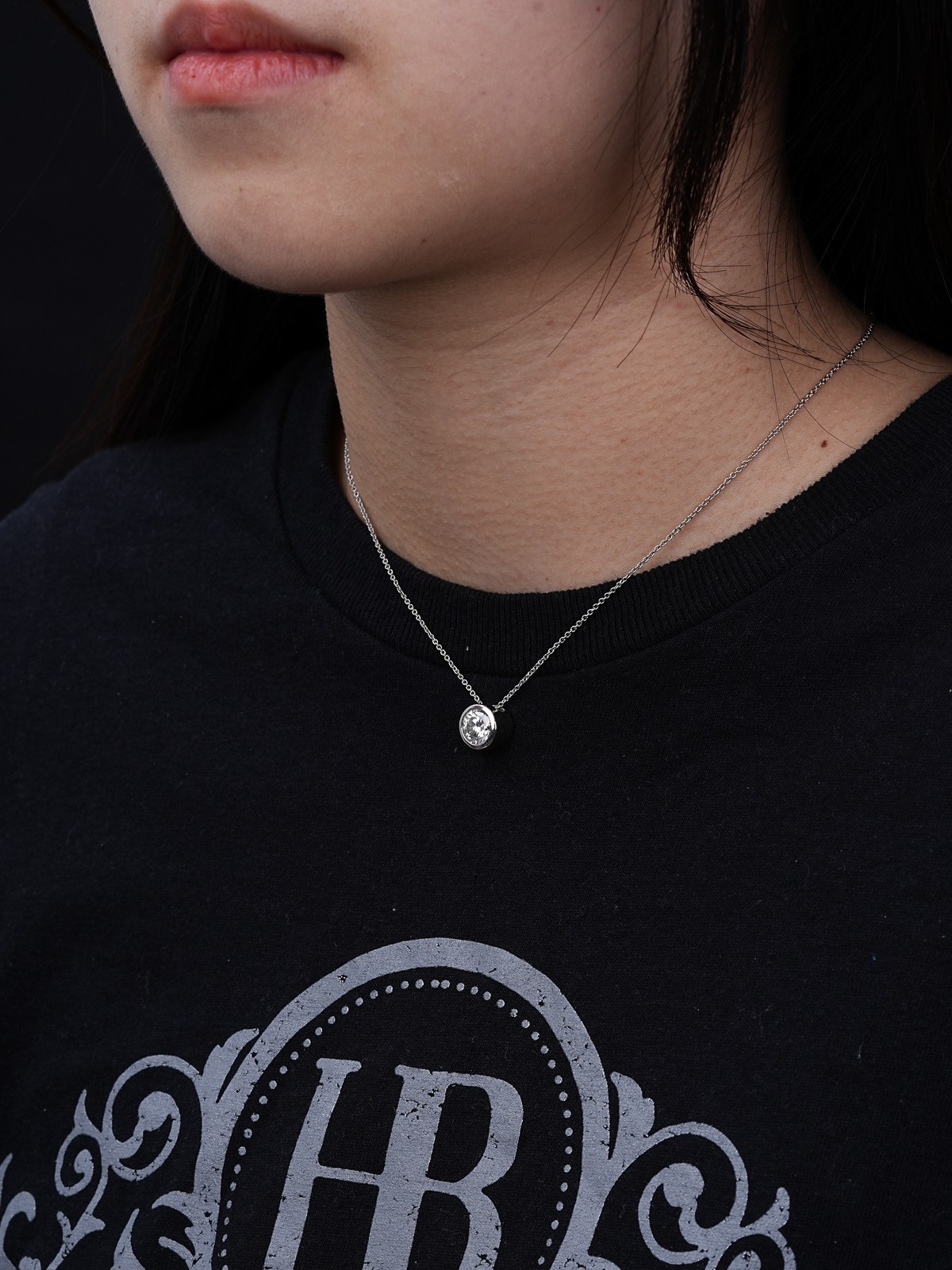 925 Silver Real Moissanite Solitaire Pendant Necklace GRA Passes Diamond Tester
