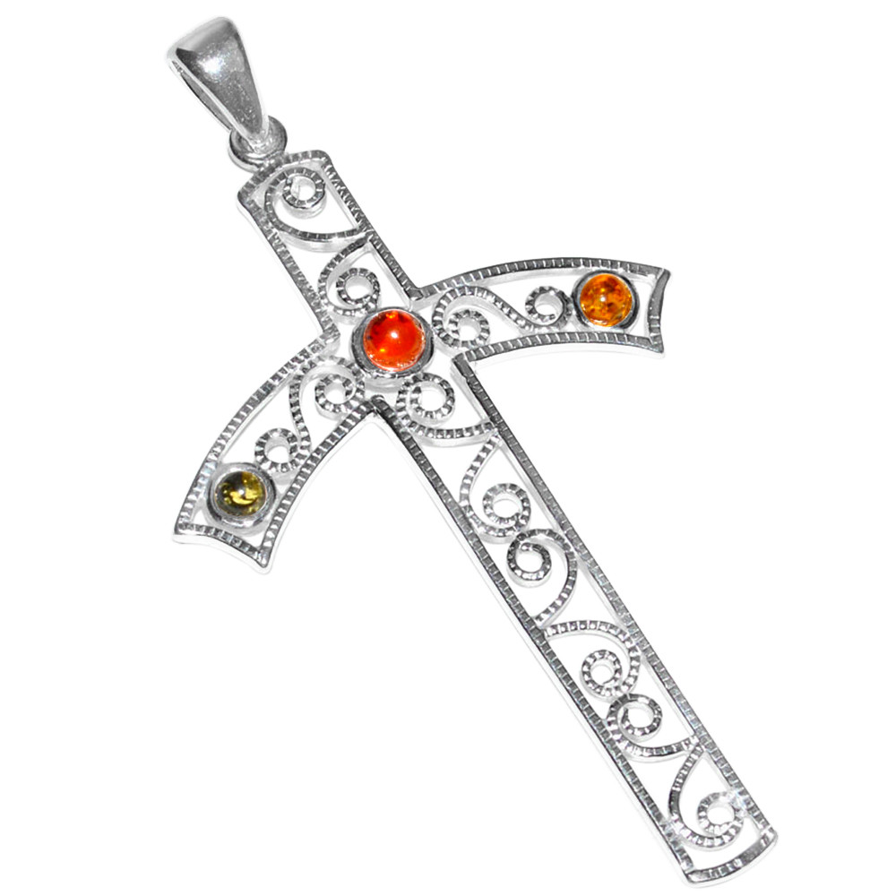 4.9g Authentic Baltic Amber 925 Sterling Silver Pendant Jewelry N-A315