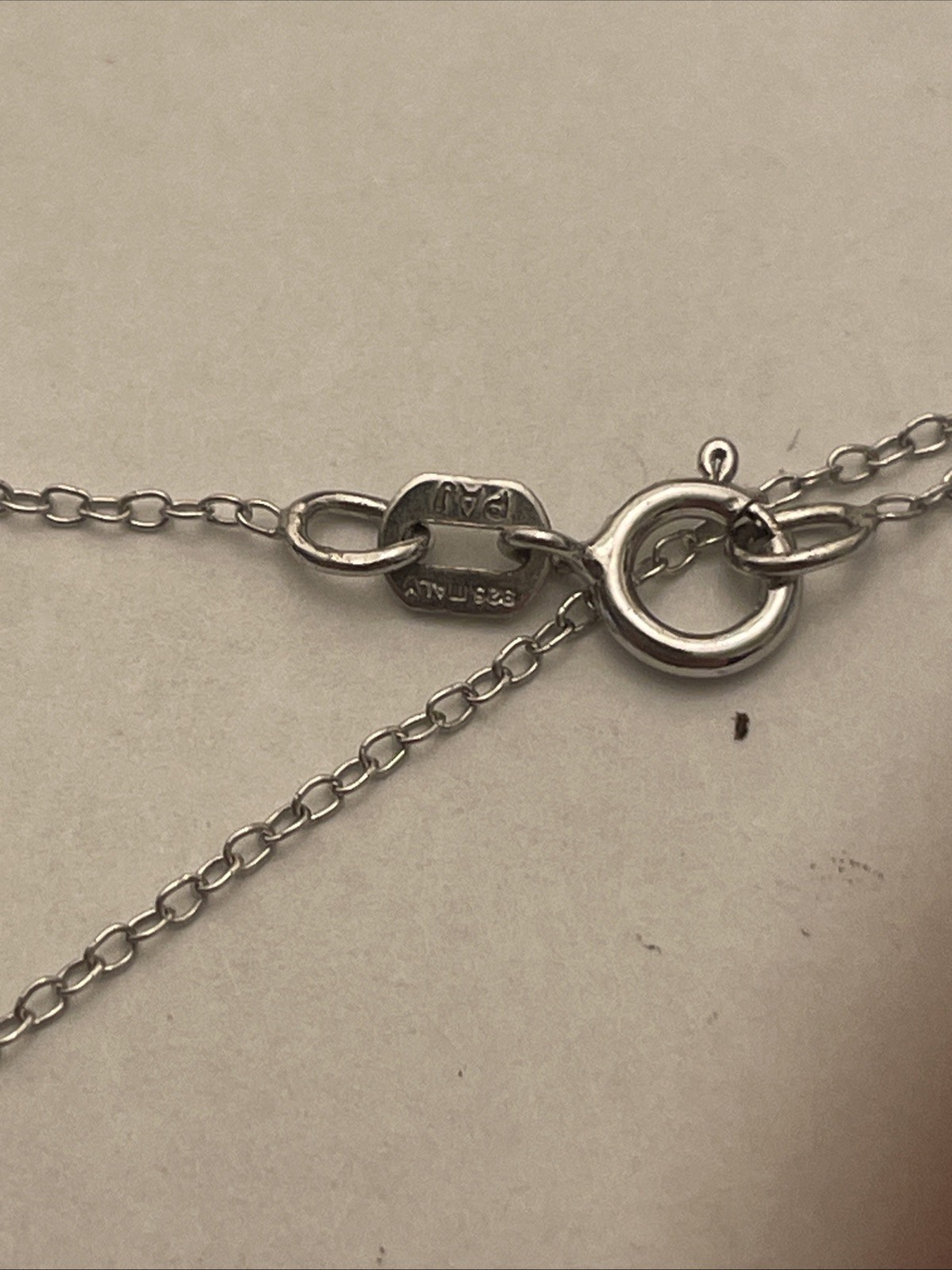 FAS .925 Sterling Silver & CZ Pendant And 18” PAJ Italy .925 Chain 6g+ Jewelry