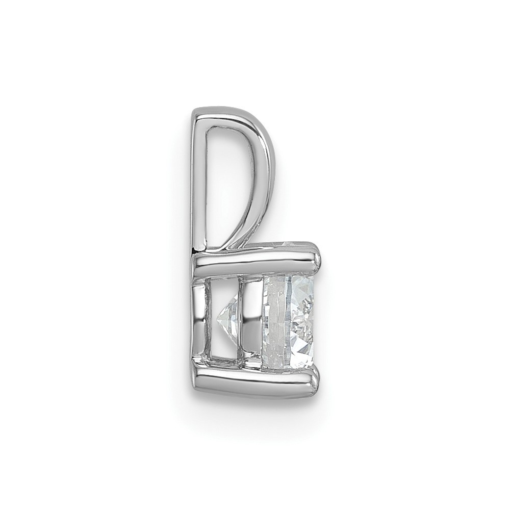 14k White Gold .75Ct Lab Grown Diamond Round 4 Prong Pendant (VS/SI, G-H)