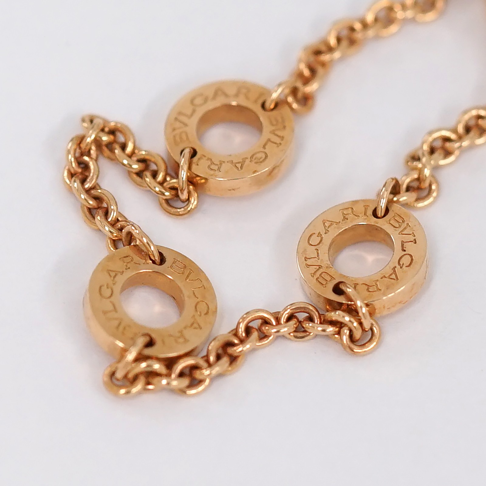 BVLGARI B zero1 Necklace 18″ 18k Rose Gold Auth w/Box #2140
