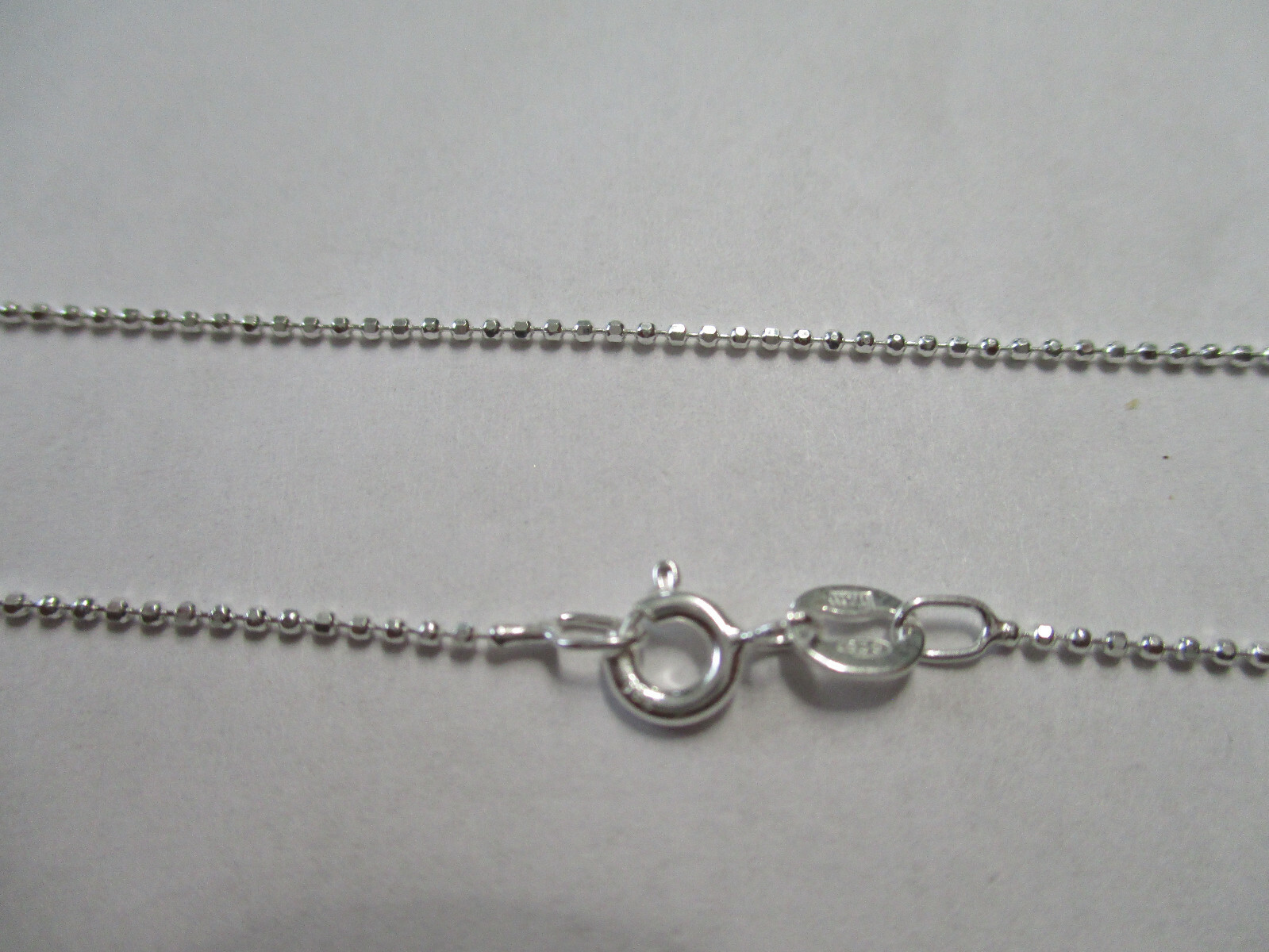 Sterling Silver Chain ball bead 1mm 20 Inches made in Italy 925 Free Shipping