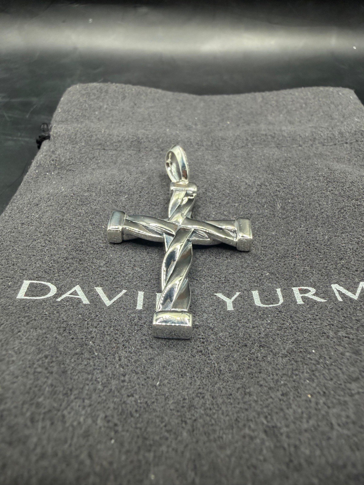 David Yurman Sterling Silver Helios Cross Pendant Amulet