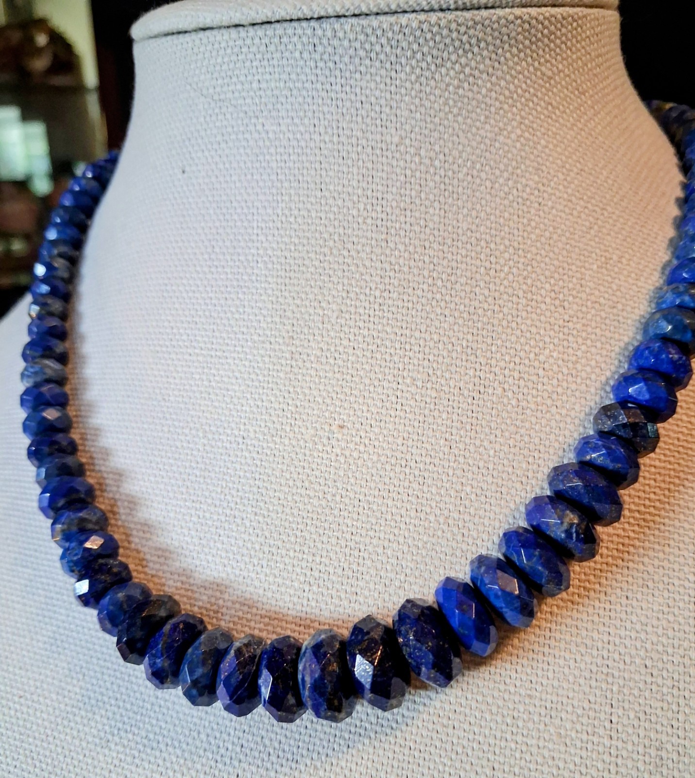 Jay King Sterling Silver Lapis Graduated Bead Necklace-!8 in-NWT-Orig. $189.75