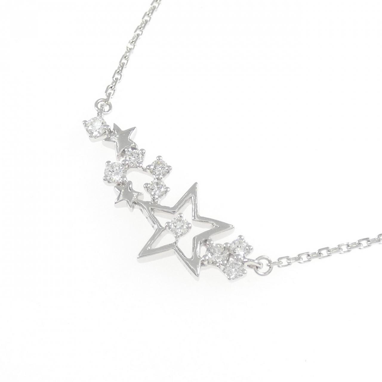 Authentic 750WG Star Diamond Necklace 0.17CT #230-000-573-2585
