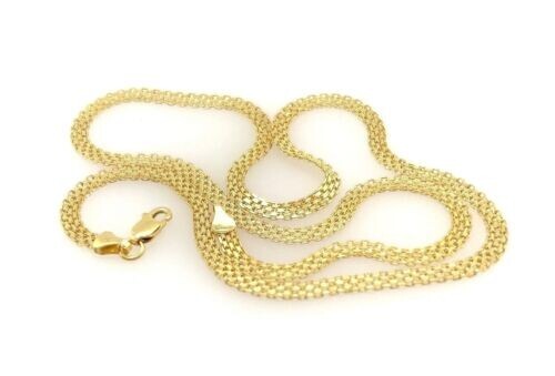 14k 16″ Yellow Gold 4.7mm Bismark Link Chain Necklace 3.5 Grams